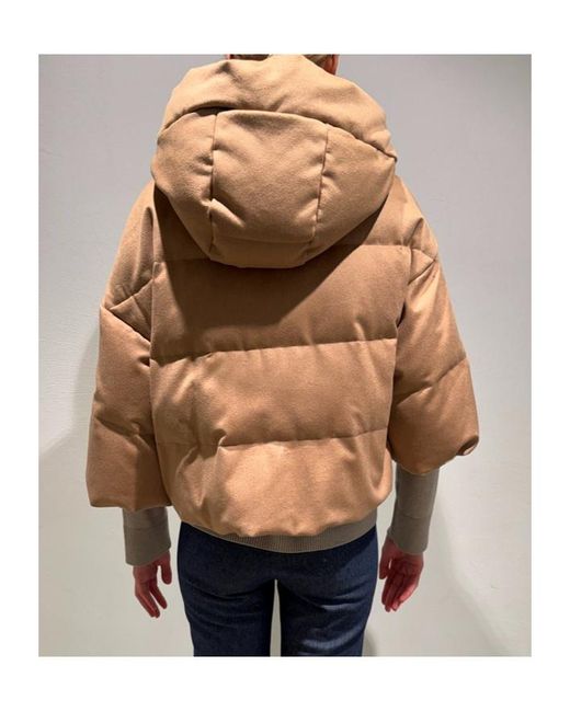 Max Mara Blue Zip-Up Padded Jacket