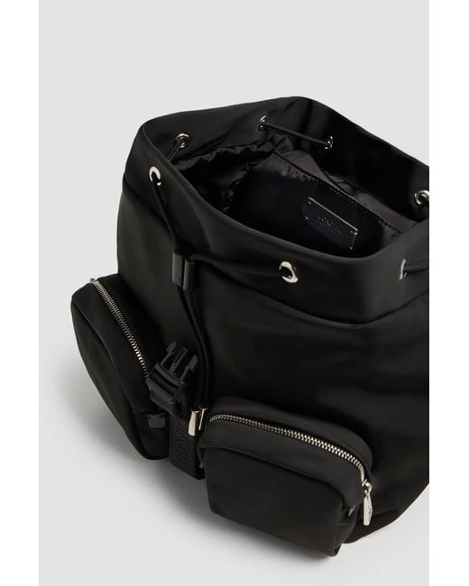 Moncler Black Logo Patch Pocket Detailed Backpack