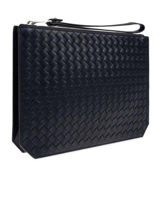 Bottega Veneta Blue Zippered Clutch for men