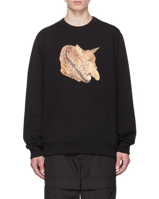 Burberry Black Graphic-Print Long-Sleeve Sweatshirt for men