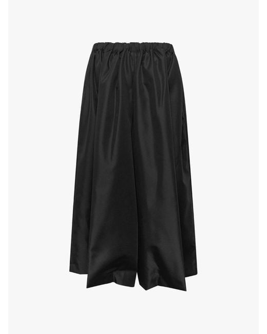 Comme des Garçons Black Wide-Leg Elongated Trousers