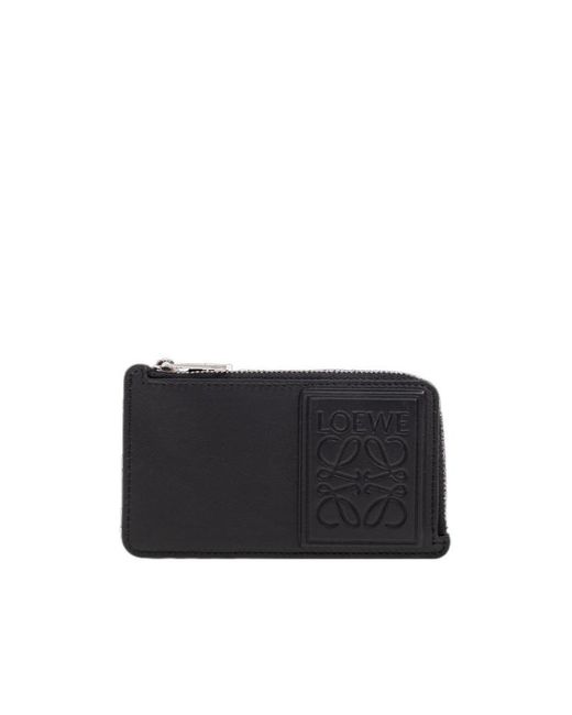 Loewe Black Anagram Debossed Coin Cardholder for men
