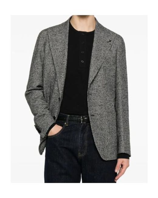 Tagliatore Gray Single-Breasted Suit Jacket for men