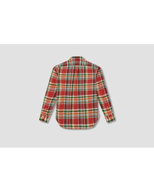 Drake's Red Long Sleeve Shirt for men