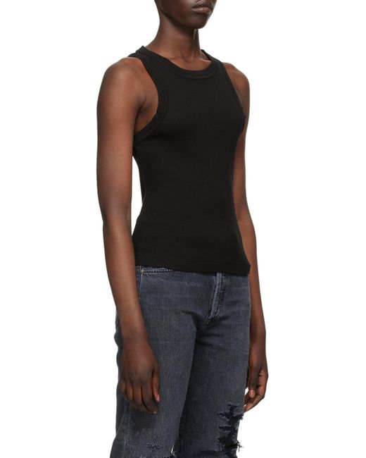Citizens of Humanity Blue Sleeveless Ribbed Top