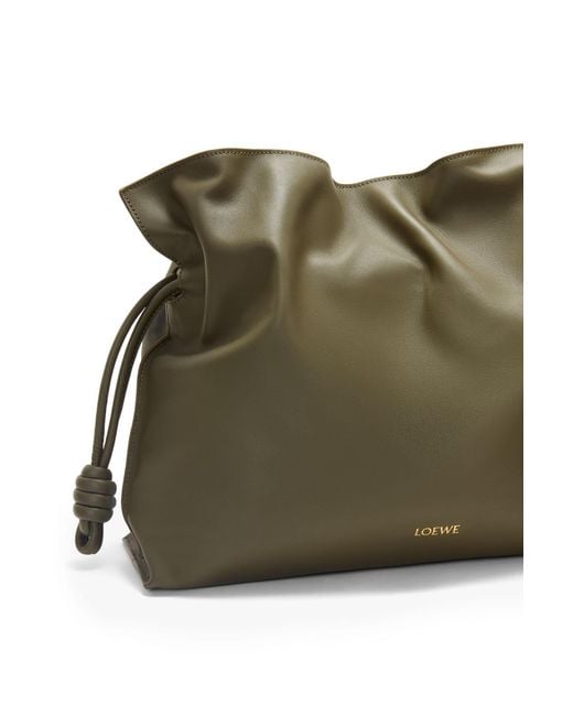 Loewe Green Large Flamenco Clutch