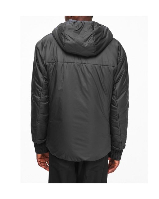 Prada Gray Hooded Padded Jacket for men