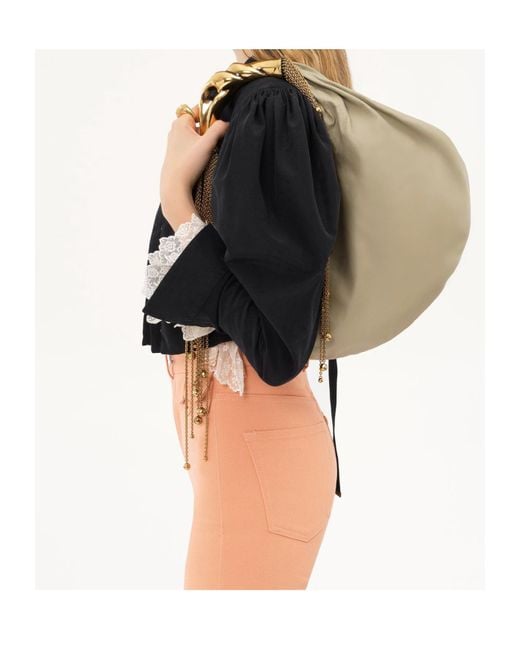 Chloé Natural Chloé Twisted Shell Zipped Tote Bag