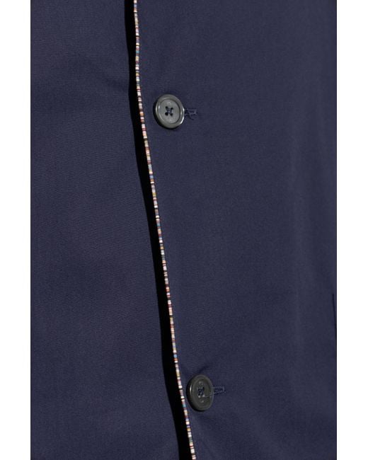 Paul Smith Blue Contrast Piped Pyjamas for men