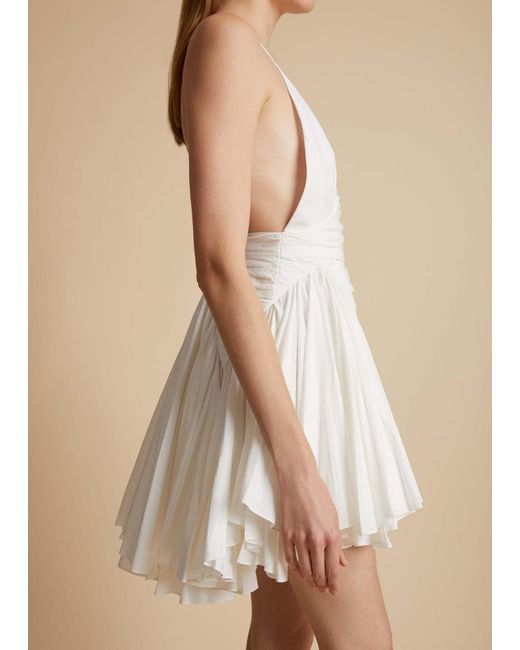 Khaite White The Margot Godet Minidress