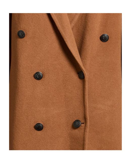 Rag & Bone Brown Double- Long-Sleeved Coat