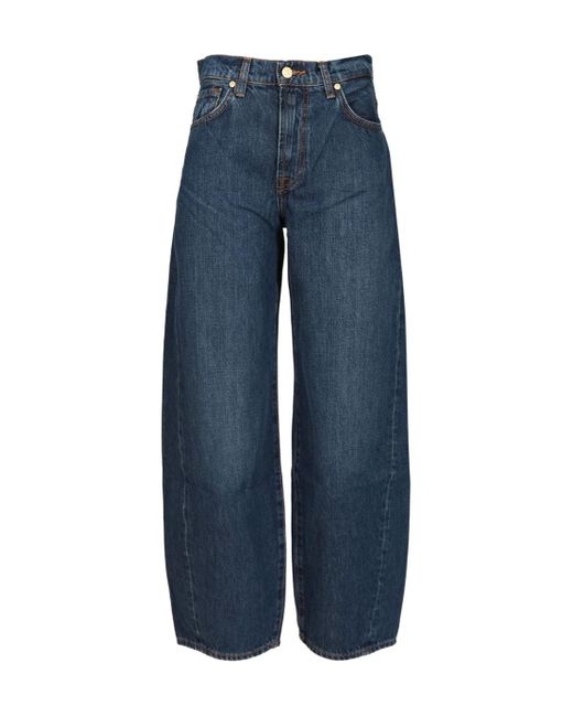 7 For All Mankind Blue Bonnie Curvilinear Jeans
