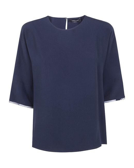 Fabiana Filippi Blue Classic Wide Blouse