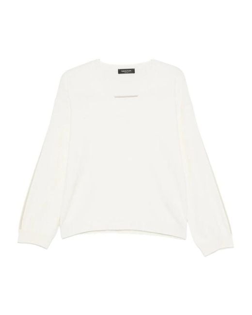 Fabiana Filippi White Crew Neck Knitwear