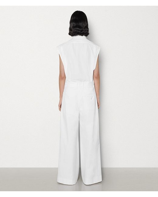 Bottega Veneta White Wide-Leg Trousers