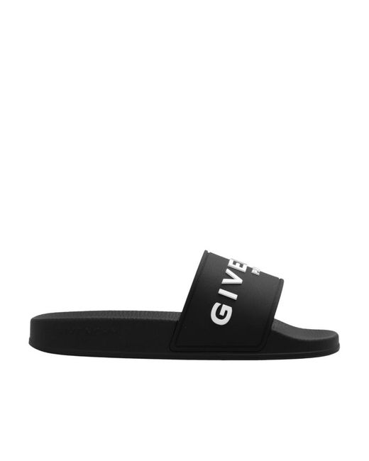 Givenchy Black Logo Detailed Slides