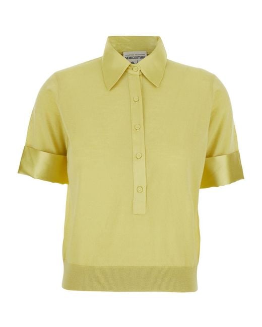 Semicouture Yellow Semi Couture Benita Polo Shirt