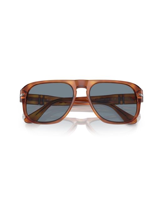 Persol White Pilot Frame Sunglasses for men