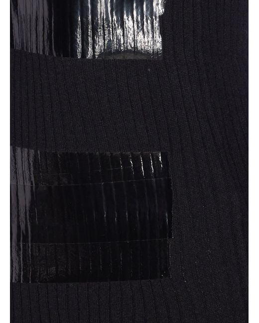 MM6 by Maison Martin Margiela Black Turtleneck Knit Sweater