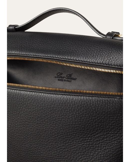 Loro Piana Black Extra Pocket L23.5 Backpack