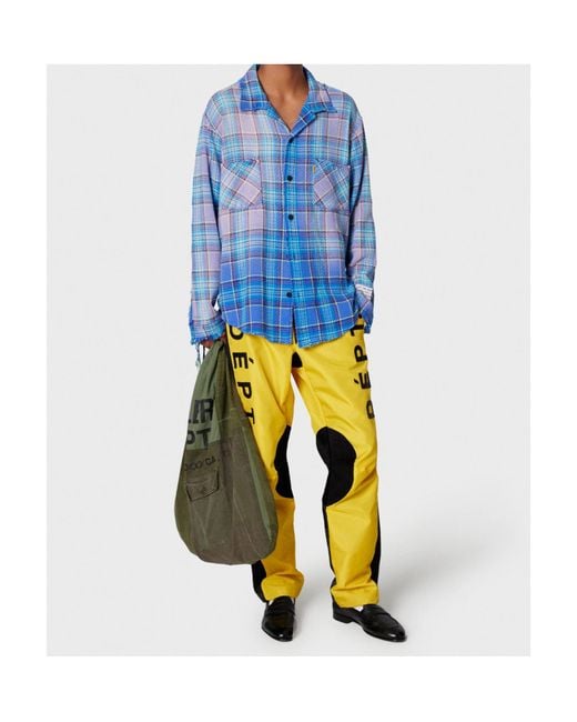 GALLERY DEPT. Blue Marley Flannel Shirt for men