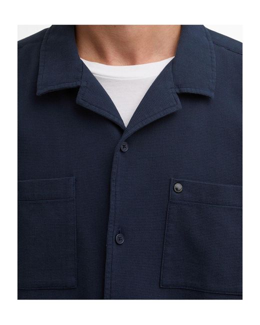 Barbour Blue Short-Sleeved Button-Up Shirt for men