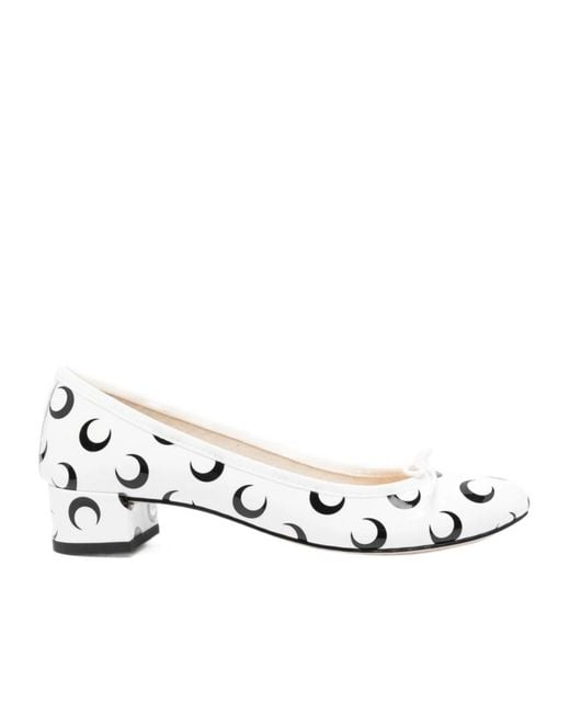 MARINE SERRE Metallic X Repetto Camille Moon Laser Pumps