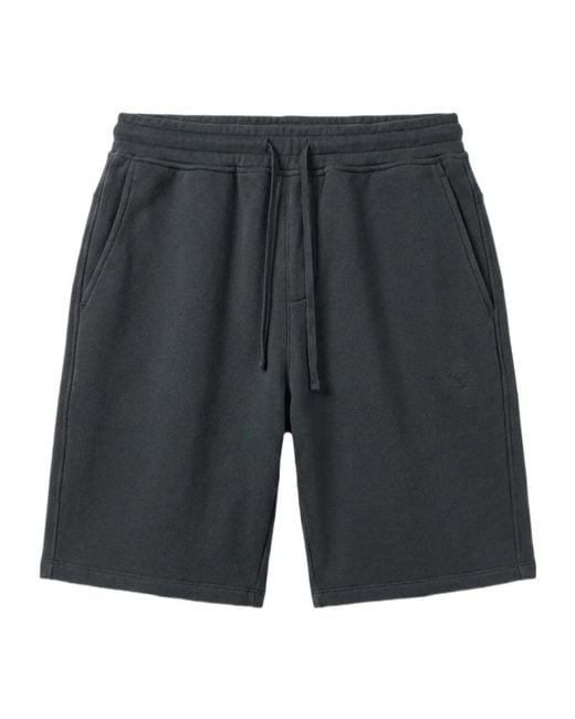 AllSaints Gray Logo-Embroidered Drawstring Track Shorts for men