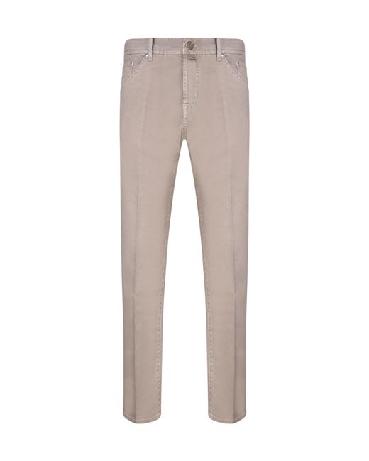 Jacob Cohen Gray Logo Patch Straight-Leg Trousers for men