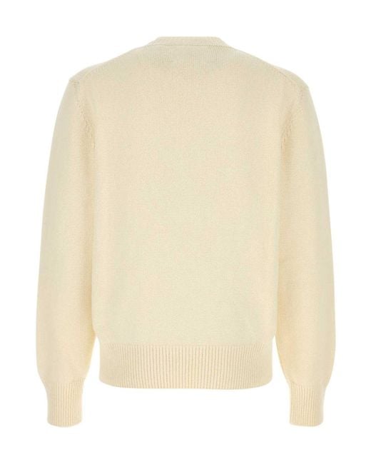 Jil Sander Natural Long-Sleeved Crewneck Jumper for men