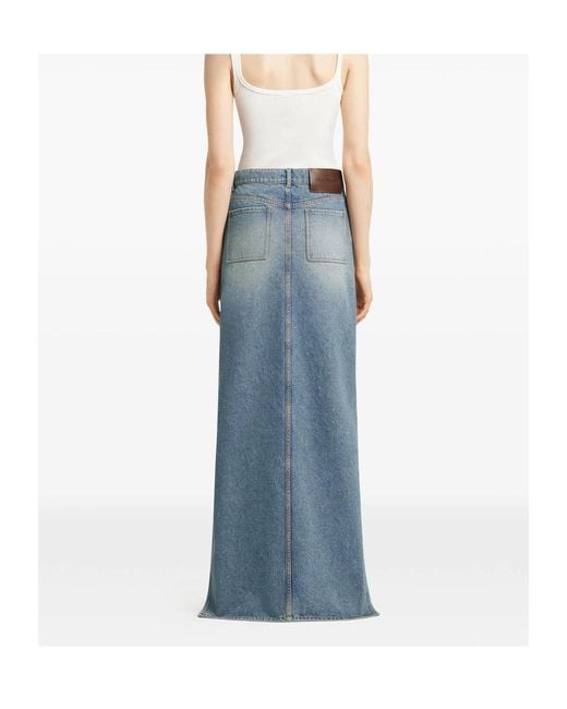 Courreges Gray Courrèges Logo Patch Buttoned Skirt