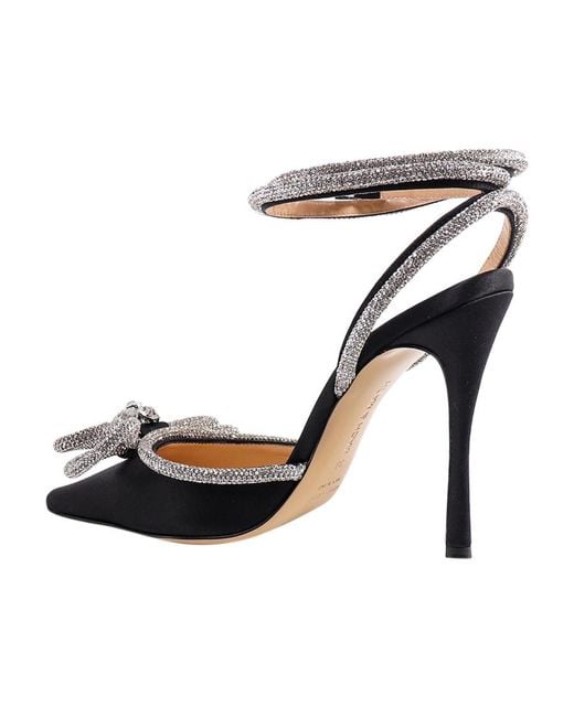 Mach & Mach White Mach Mach Bow Embellished Pointed Toe Pumps
