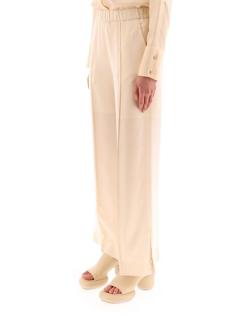 Jil Sander Natural Logo Casual Pants