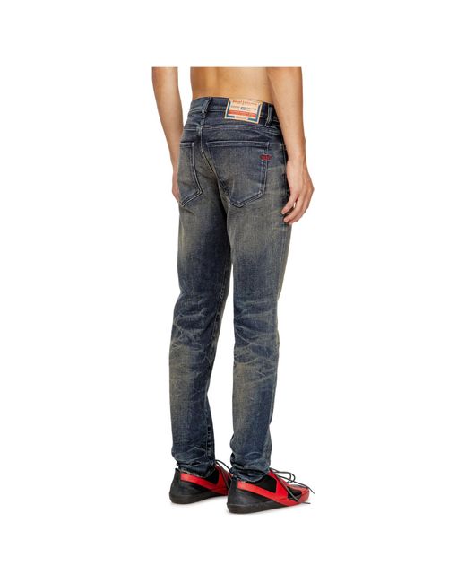 DIESEL Blue Faded Distressed Jeans for men