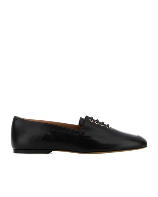 Jil Sander Black Elyss Lace-Up Loafers