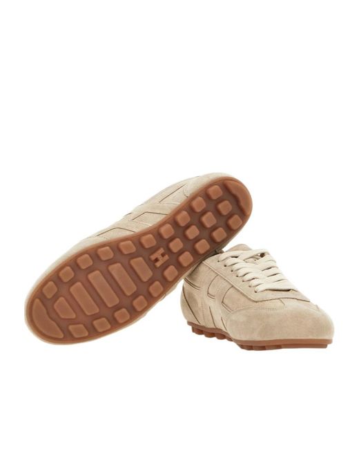 Hogan Brown Olympia Side H Patch Sneakers