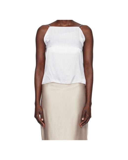 Ann Demeulemeester Brown Open Back Satin Top