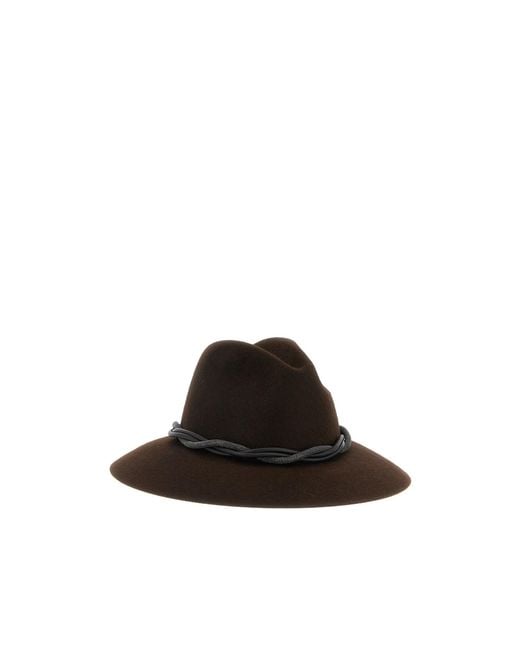 Brunello Cucinelli Brown Wide Brim Fedora