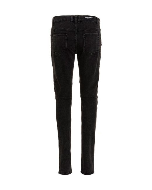 Balmain Black Slim Cut Jeans for men