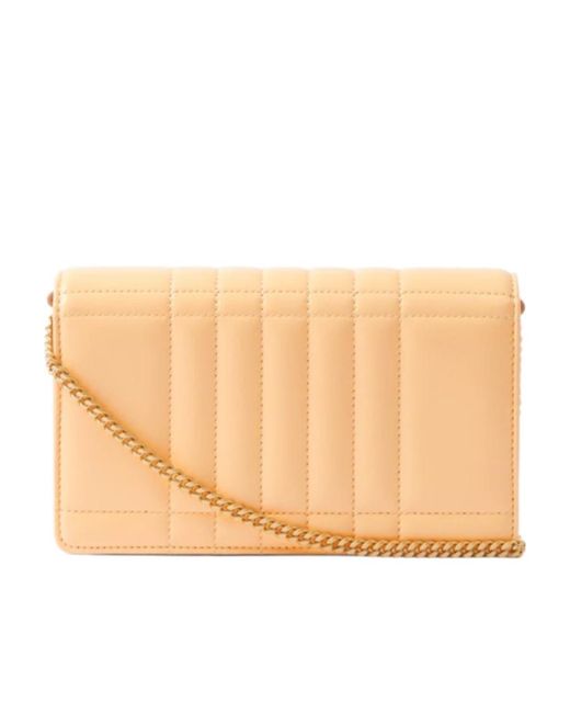 Burberry Natural Lola Quilted Clutch Bag