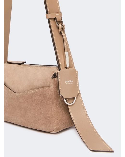 Max Mara Brown Zippered Shoulder Bag