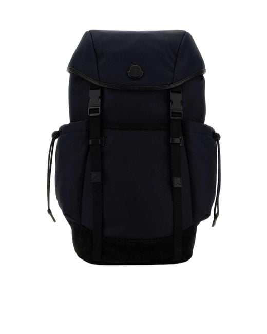 Moncler Blue Logo Patch Tech Backpack for men