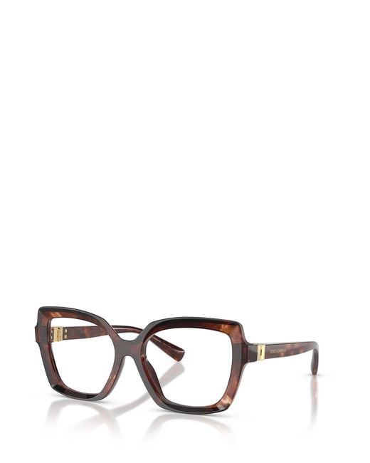 Dolce & Gabbana White Eyewear Butterfly Frame Glasses