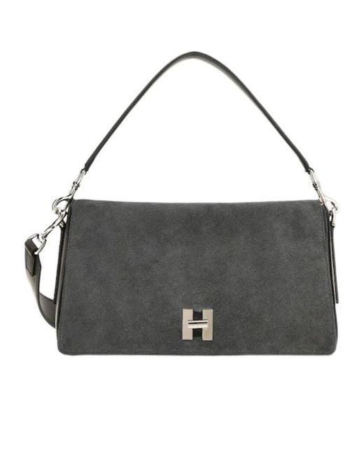 Hogan Black H-Turn Flap Bag