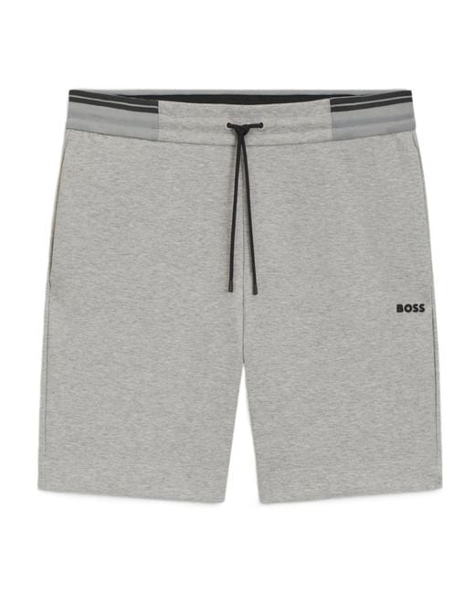 Boss Gray Drawstring Shorts for men