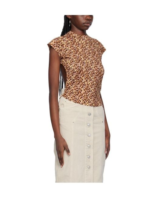 Isabel Marant Brown Juviana Open-Back Blouse