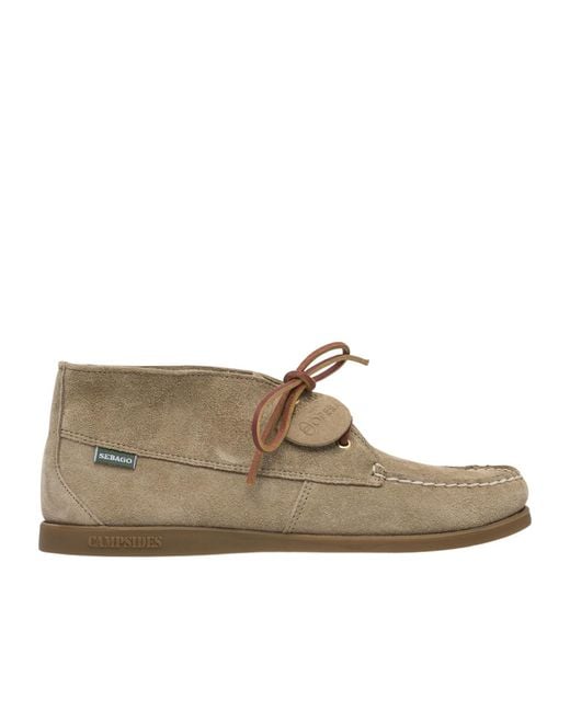 Sebago Brown Lace-Up Sneakers for men