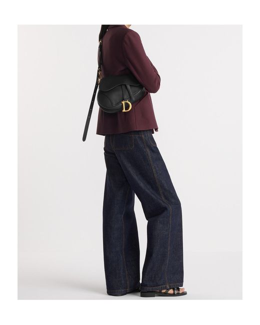 Dior Black Medium Softsaddle Saddle Bag (With Shoulder Strap)