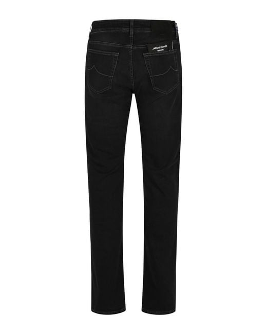 Jacob Cohen Black Straight-Leg Jeans for men