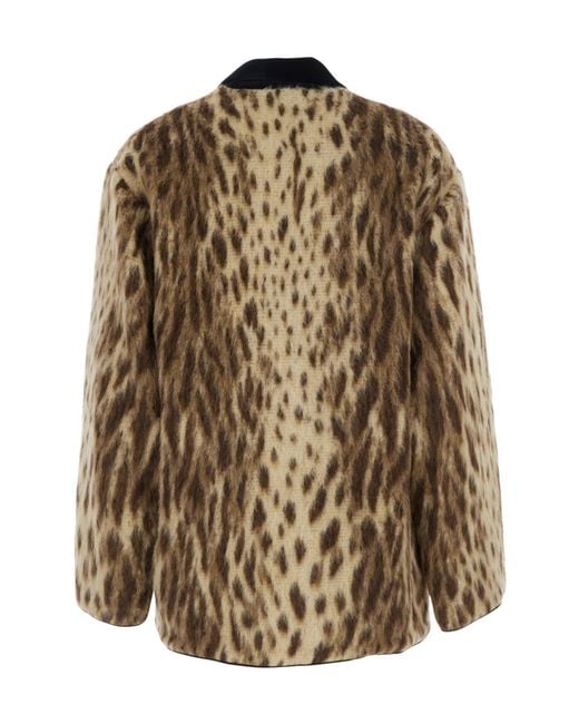 Forte_forte Brown Royal Leopard Double-Breasted Coat